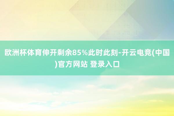 欧洲杯体育伸开剩余85%此时此刻-开云电竞(中国)官方网站 登录入口