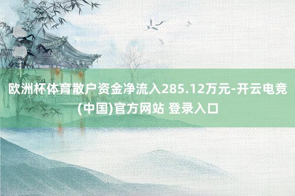 欧洲杯体育散户资金净流入285.12万元-开云电竞(中国)官方网站 登录入口