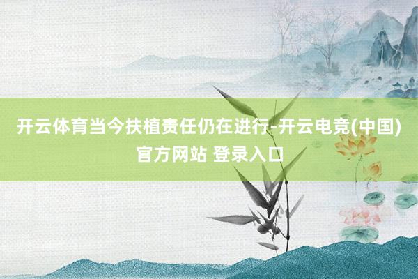 开云体育当今扶植责任仍在进行-开云电竞(中国)官方网站 登录入口