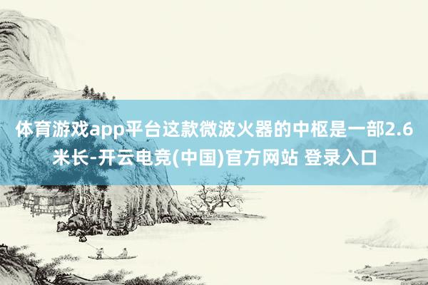体育游戏app平台这款微波火器的中枢是一部2.6米长-开云电竞(中国)官方网站 登录入口