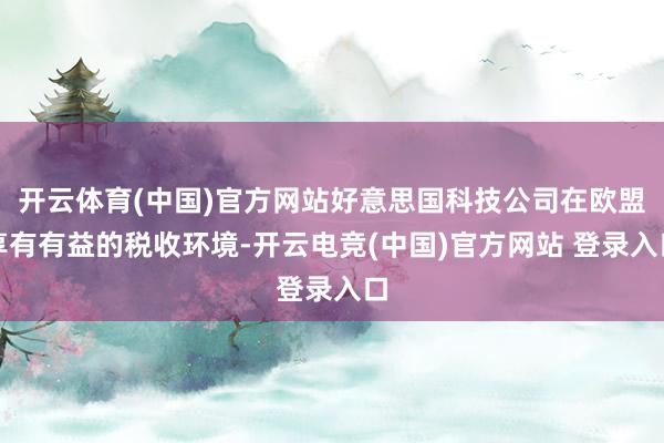 开云体育(中国)官方网站好意思国科技公司在欧盟享有有益的税收环境-开云电竞(中国)官方网站 登录入口