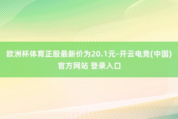 欧洲杯体育正股最新价为20.1元-开云电竞(中国)官方网站 登录入口